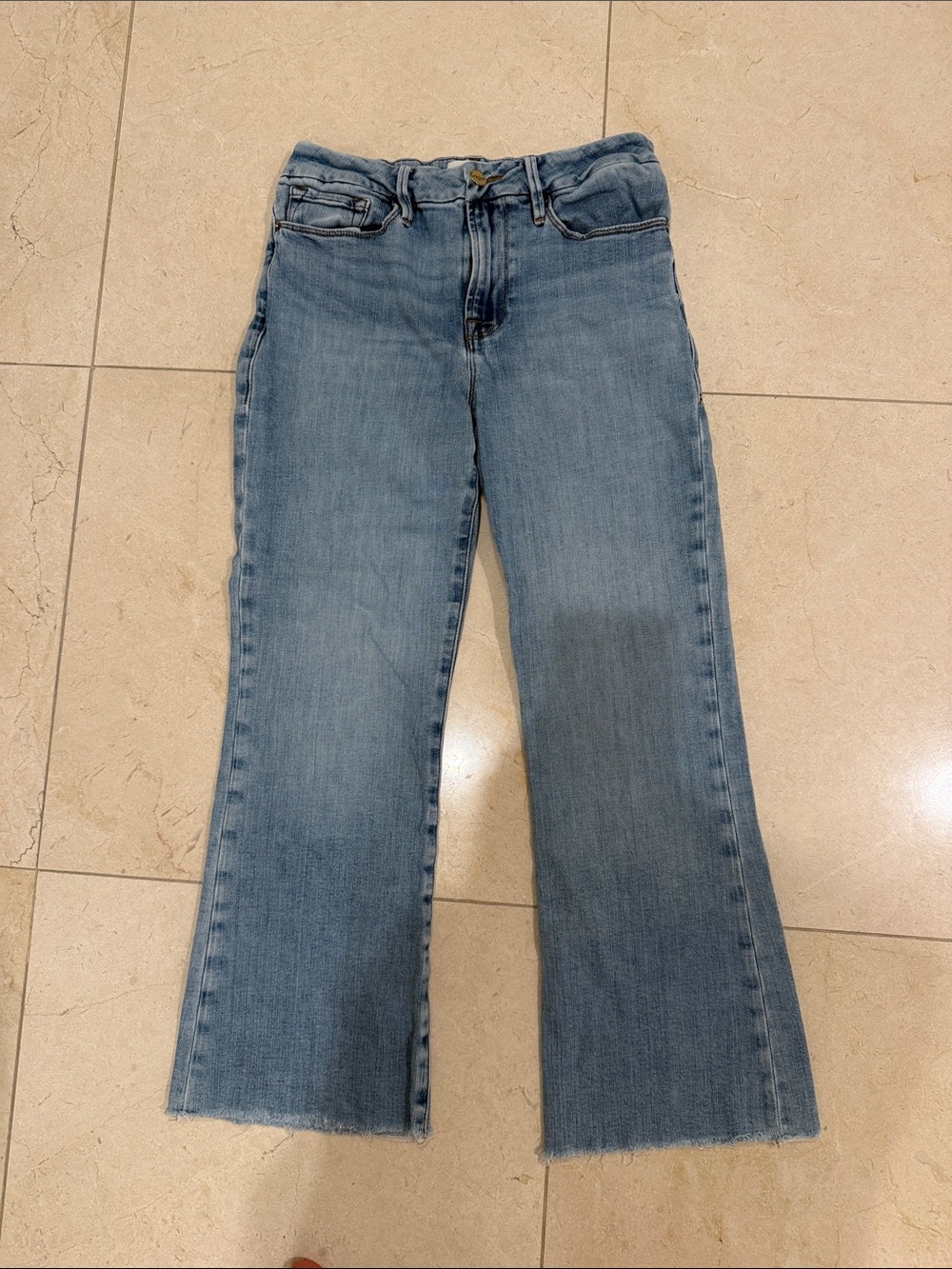 Frame Denim Light Blue Wide-Leg Jeans